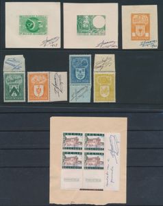 Mooie samenstelling diverse uitgiften getekend door de auteur L. Janssens, w.o. 3 proeven, zm.