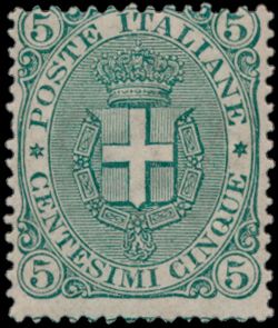 N° 57 '1891, 5c groen' gom getint (zoals altijd) korte tand links, m (Yv € 420)