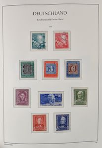 1949/1984 Very well filled collection in Leuchtturm album with some cancelled at the beginning, otherwise mint, including Wohlfahrt, Glasrahmen, vf/to be checked (High catalogue value)
