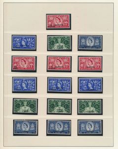 1953 Coronation Omnibus issue (complète 106 timbres), tb (S.G. £180)