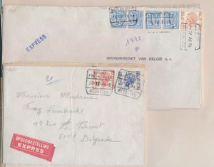 Samenstelling van 14 express brieven (1928/80), w.o. 6 SP, zm/m
