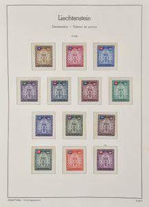 Collection Luxembourg and Liechtenstein in Leuchtturm album (1958/90), also some older stamps, vf/to be checked
