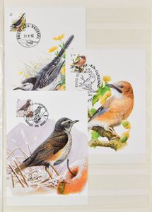 1985/2023 Verzameling in 3 boeken, waarbij gomsoorten, rolzegels, AR, R, blokken, FDC, MK, NA, zm