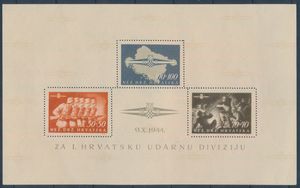BL 9 '1945 Kroatische SS' (licht spoor van *), met certificaat, zm (Yv € 2.000)