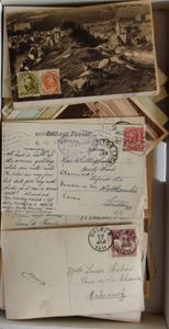 Diverse plaatsen, alle met afstempelingen (Feldpost, naam- en sterstempels ....) (132 stuks)