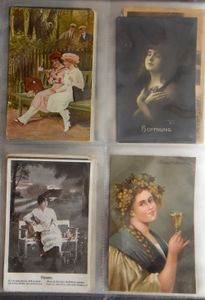 Vrouwen, alle Duitse kaarten, in klasseur (+/- 200 stuks)