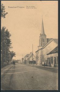 Brasschaat- Polygone, vue du village avec tramway à vapeur (petite image) (1 pièce)