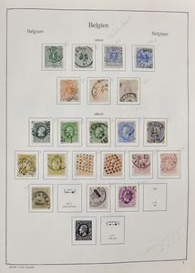 1849/1961 Verzameling in KaBe album, klassiek in gemengde kwaliteit, reeksen, losse waarden, SP, TG, TX, enz., zm/m/ntz