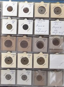 MUNTEN : Diverse landen, in 9 albums (ca 14 kg, +/- 230 gr zilver)
