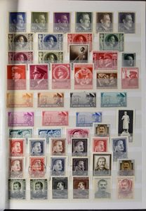 PERSONNES PROMISES : Collection en 2 classeurs, dont meilleur Monaco, Hitler dont timbres de propagende, tb.