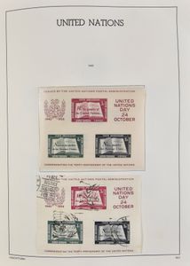 1951/1989 Verzameling in Leuchtturm album met o.a. BL 1 ** en gest., tevens mapje met FDC's, zm