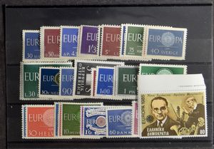 1956/1988 Samenstelling in pergamijnzakjes, omslagen en op kaartjes, zonder hoogste reeksen, zm/m