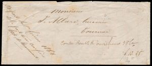 1868 Briefomslag, verstuurd vanuit Beaumont, dd. 1 fev. 1868 (manuscript), naar Tournai, met manuscript 