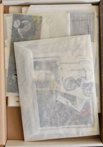 1996/2005, samenstelling met speciale stempels in pergamijnomslagen, incl blokken en boekjes, zm.