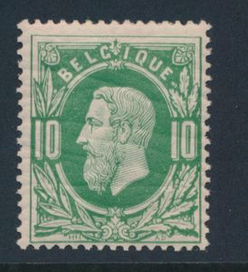 N° 30 '10 cent. dark green' very fresh stamp for 1° printing, vf (OBP €170)