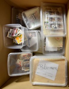 Accumulation of various countries in boxes and bags, f/to be checked