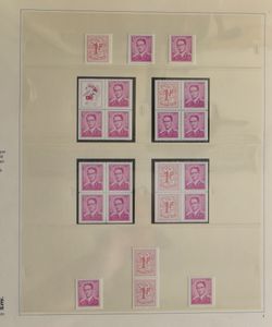 1969/1978 Voorraad boekjes in 2 insteekboeken en 1 ringband, w.o. combinaties uit boekjes + wat restanten SP, zm