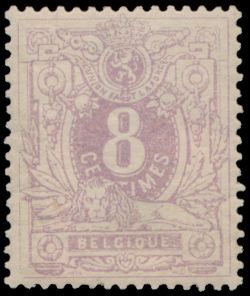 N° 29 '8 cent. violet' perfect centring, exceptionally fresh, vf (OBP €575)