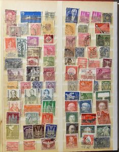 Accumulation of various countries in 11 books, including USA, Germany, Russia, Belgian Territories, Belgium, theme, etc., vf/f/to be checked.