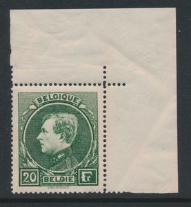 N° 290 '20 F green' (* on margin), vf (OBP €370)