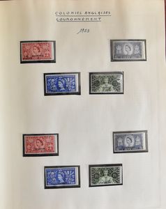 1953 Coronation, collection complète en grande partie par paires verticales, tb (S.G. £350)