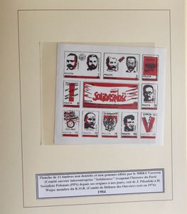 1983/1985, uitgebreide verzameling 'Solidarnosc' in 1 album en 1 insteekboek, mooi lot, zelden aangeboden !