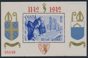 BL 20-Cu, Gotische cijfers, rode opdruk, getand, genummerd, met curiositeit 