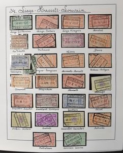 Samenstelling vnl Rijkswapen, w.o. 1 verzameling diverse lijnen met zegel/ stempel per station, prachtig.