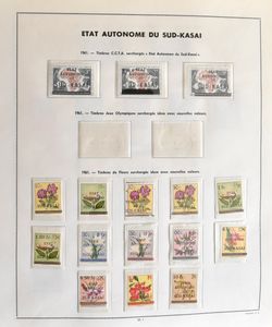 Sud Kasaï, Katanga, Ruanda Urundi, Burundi, Rwanda, nice collection in Prinet album, vf