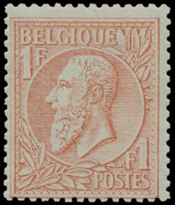 No 51 '1 Fr rouge brun sur vert' avec certificat photo, tb (OCB €5,400)- voir photo de couverture.