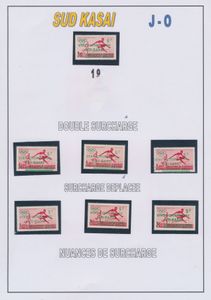 1961, small study about surcharge on Olympic Games (Rome) issue COB n°18/19 on 2 computer pages, (COB +1000€), vf/f