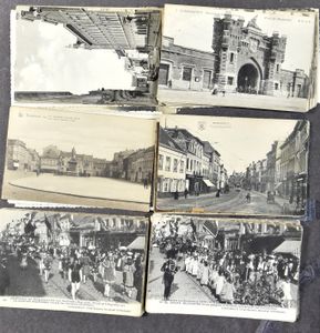 Borgerhout, toutes les cartes anciennes, belle composition, notamment les portes, la fête du jubilé, le défilé, etc.... pas de doublons (73 pièces)