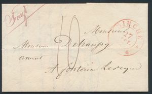 1834 Voorloper met inhoud, met manuscript 