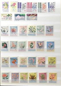 Verzameling diverse thema's in 7 boeken, w.o. fauna en flora, sport, muziek, kind, expo, schepen, overwegend gest., zm/m/ntz