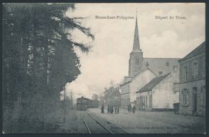 Brasschaat- Polygone, départ d'un tramway à vapeur (1 pièce)