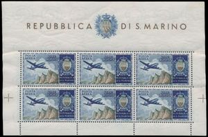 N° 512 '1954 Luchtpost 1.000 L, kleinboog' zeldzaam, zm (Mi € 1.200)