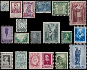 1850/2001 Verzameling in 5 Davo albums, waarbij semi-klassiek gest., Pellens *, Merode **, 5 franken gest., Houyoux *, 301 **, Mercier *, Piccard **, Sanatorium **, Infanterie **, Poortman **, BL 5 **, Rubens **, -10% **, Gellingen **, jaren '46-'60 **, nominaal, zm/m/ntz