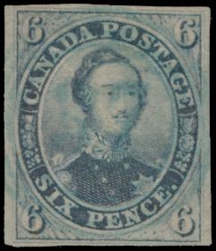 No 10 '1852 six pence greenish grey' papier mince, tb (SG £1,200)