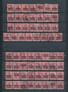 OC 3, kleine Briefmarkenstudie (+/- 100 Marken), einwandfrei/schön/zu kontrollieren.