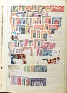 Ook gebieden, in albums en insteekboeken, met o.a. blokken jaren '80/'90, reeksen kolonieën, zm/m/ntz