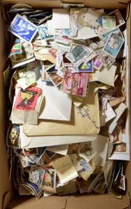 Shoebox of varied accumulation of cancelled stamps (mostly)