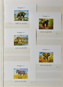 FAUNA : Collection in stockbook, Gulf states perforated and imperforated, with better stamps Ajman, Fujeira etc.... vf.