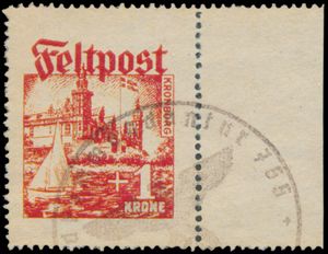 Private Ausgaben 1944 Dänische Legion, Mi n° I/II met verzoekstempel (zoals vermeld in Michel), zeldzaam, zm (Mi. €1.500)