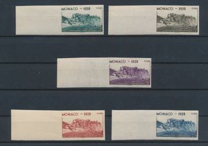 N° 195/99 '1939 Universiteitsspelen' alle ongetand, met linkerbladboord, zm (Yv € 630)