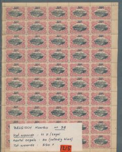 1922/1925, N° 98, 114 and 124, in sheets or part of sheets, f/ to be checked.