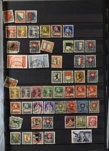 1862/2002, Sammlung auf Beilagen, darunter besseres Material und komplette Sätze, einwandfrei/schön (Yv € +/- 3,130)