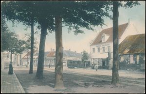 Merksem, 2 tramways à vapeur identiques, 1 noir et blanc et 1 couleur, édition Nels (2 pièces)