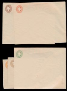 1861/1863, samenstelling ongebruikte postwaardestukken (Mi) U 1/4, 7, 8, 17, 18, 20, 21, tevens Lombardo- Venetië U 1/3, 5 (wat bruine vlekjes maar behoorlijke kwaliteit voor deze ouderdom), 1/3 B, 9/11, 13, zeldzaam, zm/m/ntz.