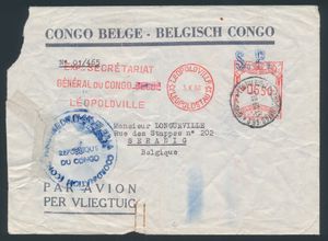 1960 Letter with mechanical franking at 