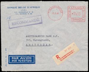 1960/1961, kleiner Posten von 1 Ansichtskarte, 1 Aerogramm, 7 Belege (per Luftpost) und 1 Mappe (in zwei Teilen), einige interessante Frankaturen, vf/f/zu prüfen
